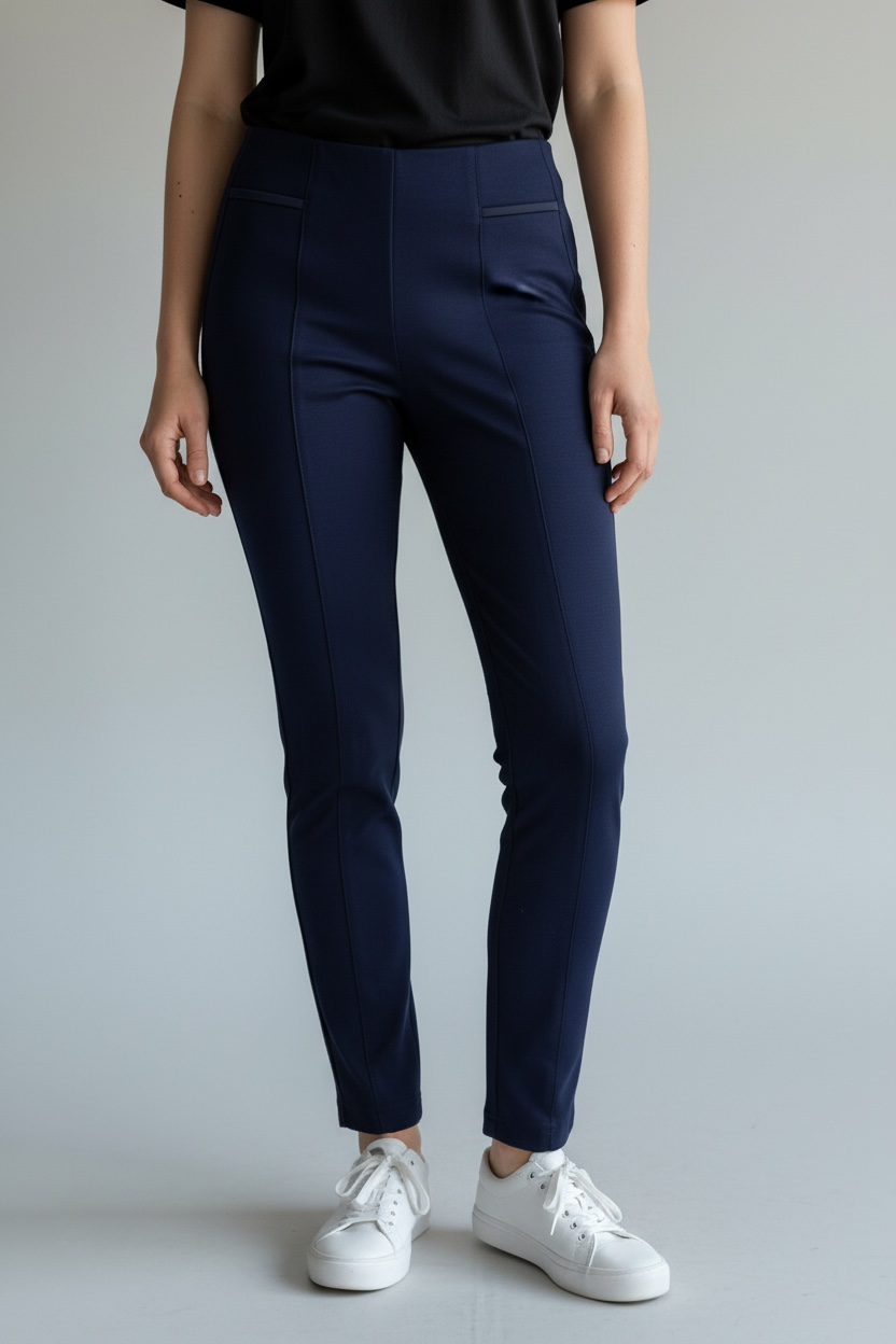 SABA Women's Ponte Stretch Pull on Pants - Navy - Sizes 6, 8, 10