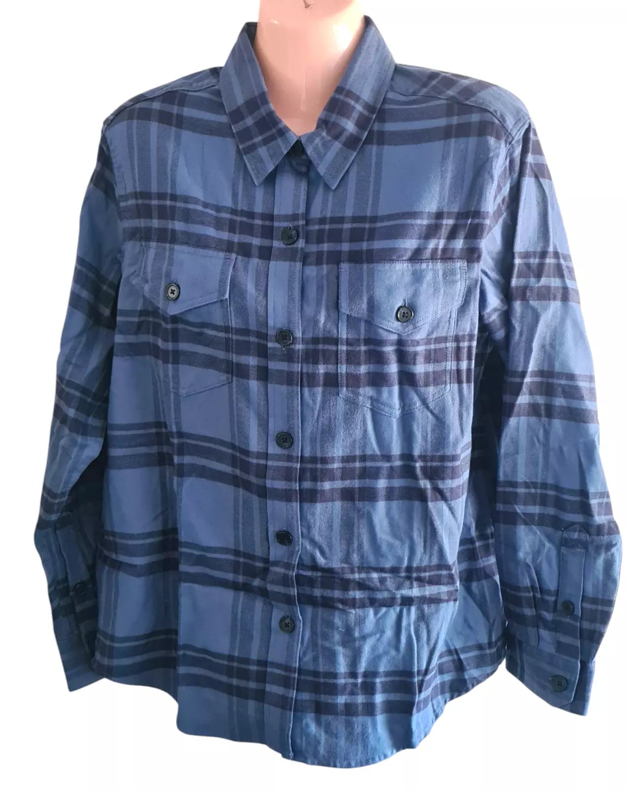 Tilley Flannel Long Sleeve Plaid Flannelette Shirt - Size LARGE