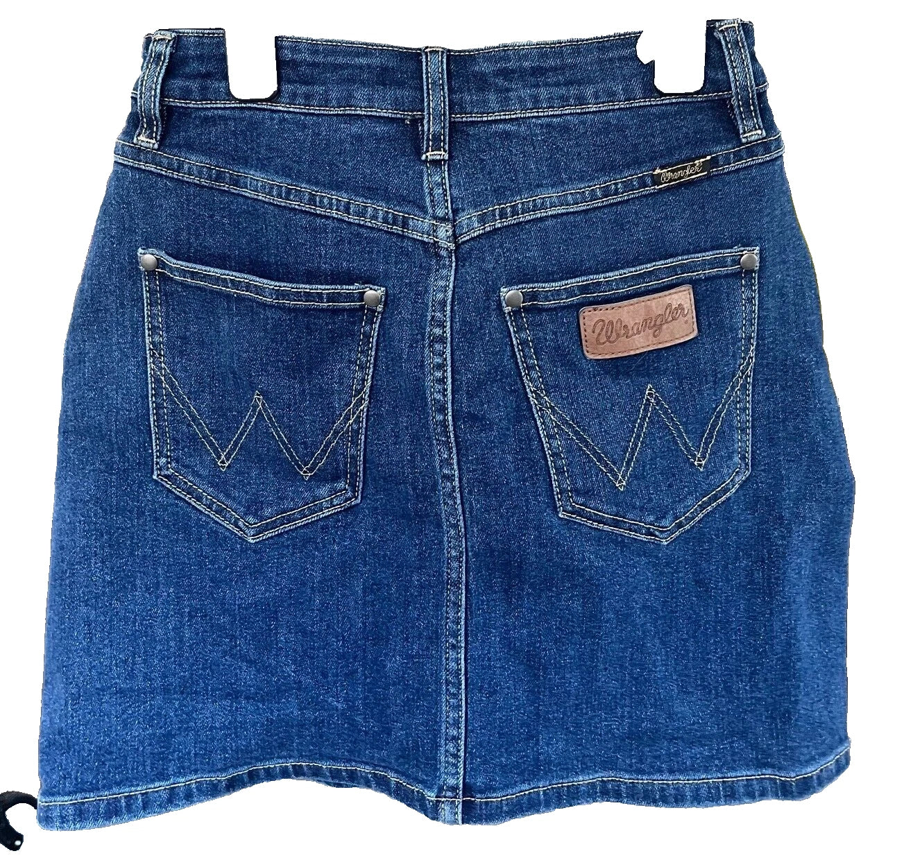 Wrangler Mini Straight Stretch Denim Skirt - Blue