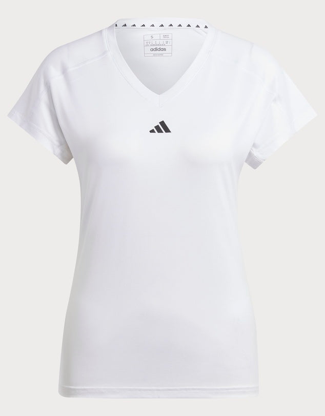 Adidas AEROREADY Women's Train Essentials Minimal Branding V-Neck Tee - Size LARGE
