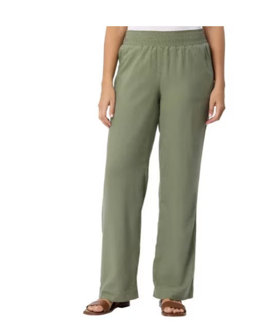 Briggs Women's Linen Blend Pant - Olive - Size XL