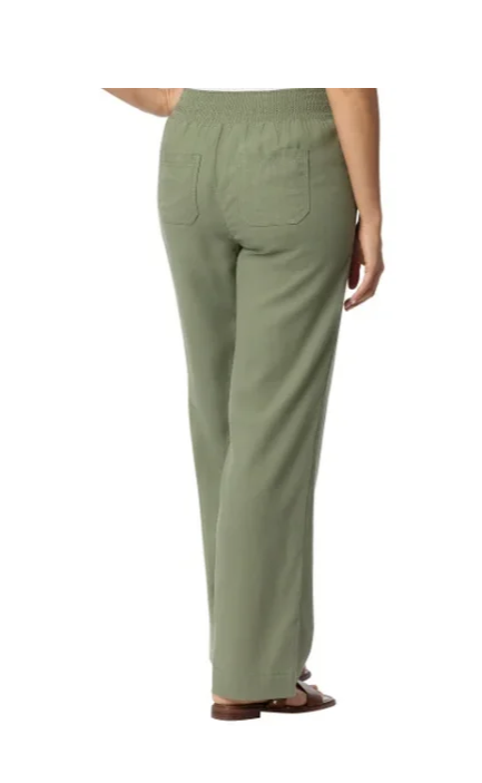 Briggs Women's Linen Blend Pant - Olive - Size XL