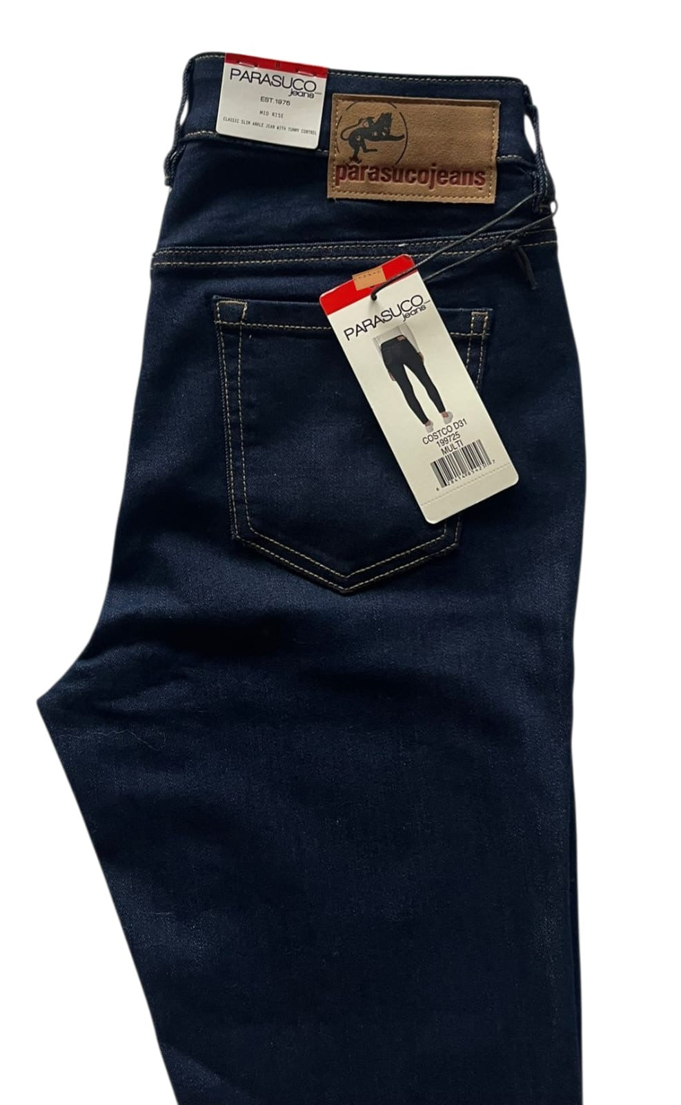 Parasuco Women's Mid Rise Classic Slim Ankle Jeans With Tummy Control