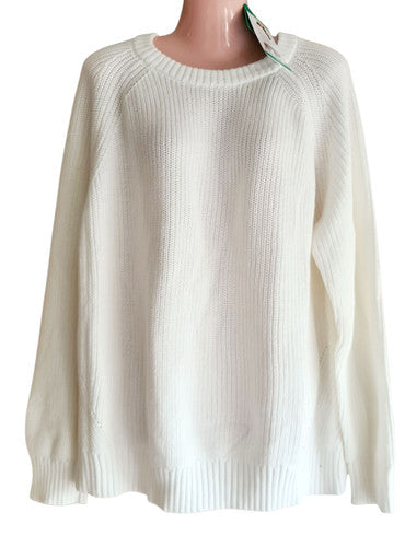 Matty M Women's Knit Sweater Crewneck - Ivory