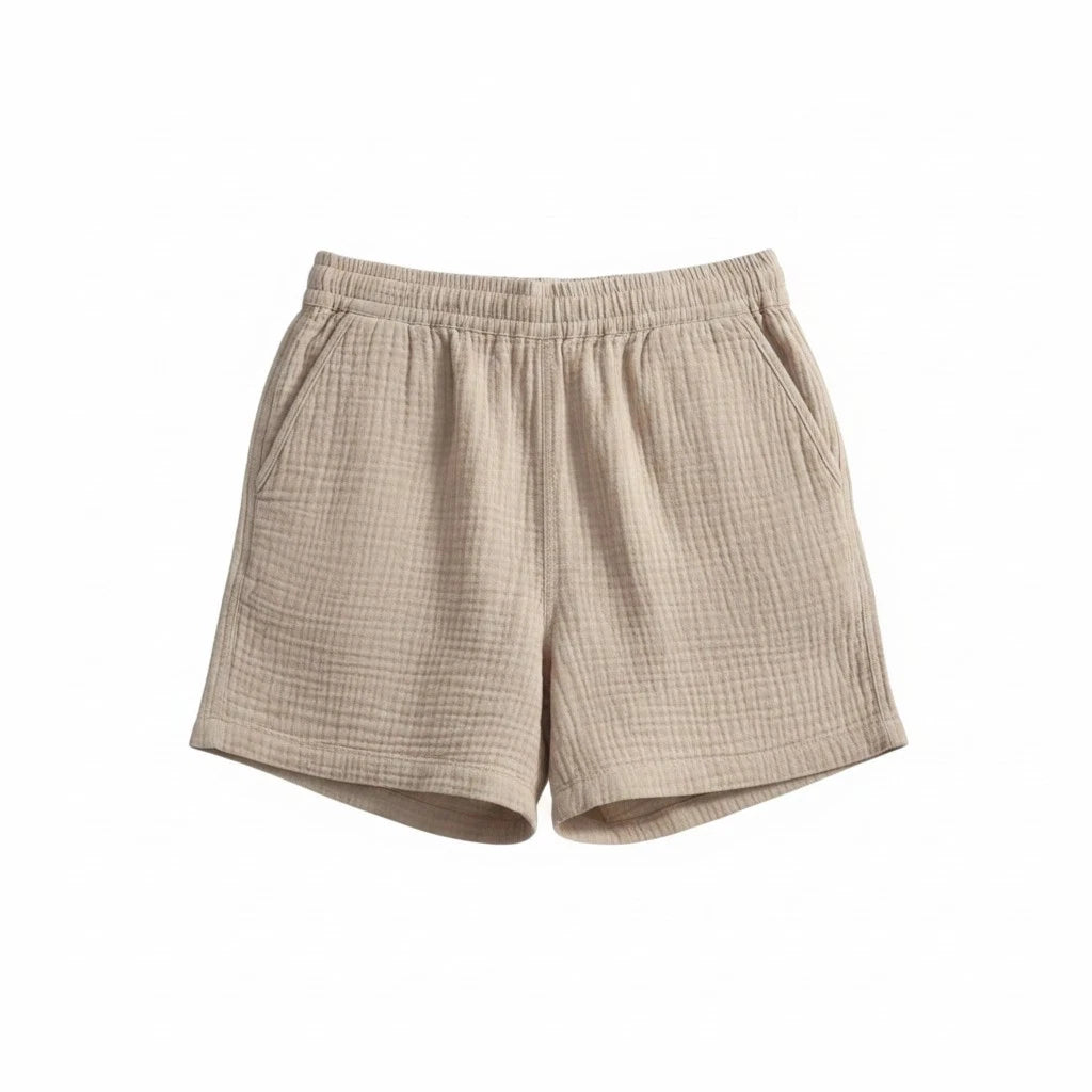 New Boston Traders Women' Shorts in Sand - Elastic Waist 100% Cotton - Size XXL